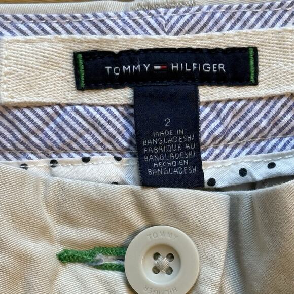 Tommy Hilfiger Women’s Chino Pants Khaki Beige Size 2 Cotton Slim - Picture 3 of 13